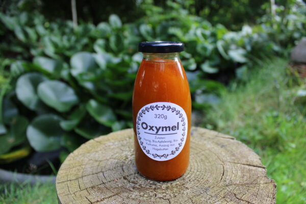 Oxymel 320g-Flasche mit Kurkuma
