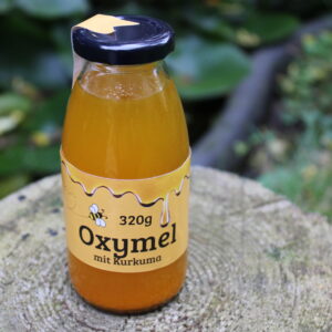 Oxymel 320g-Flasche mit Kurkuma